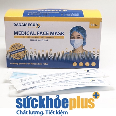 Khẩu trang y tế đã tiệt trùng 3 lớp Danameco